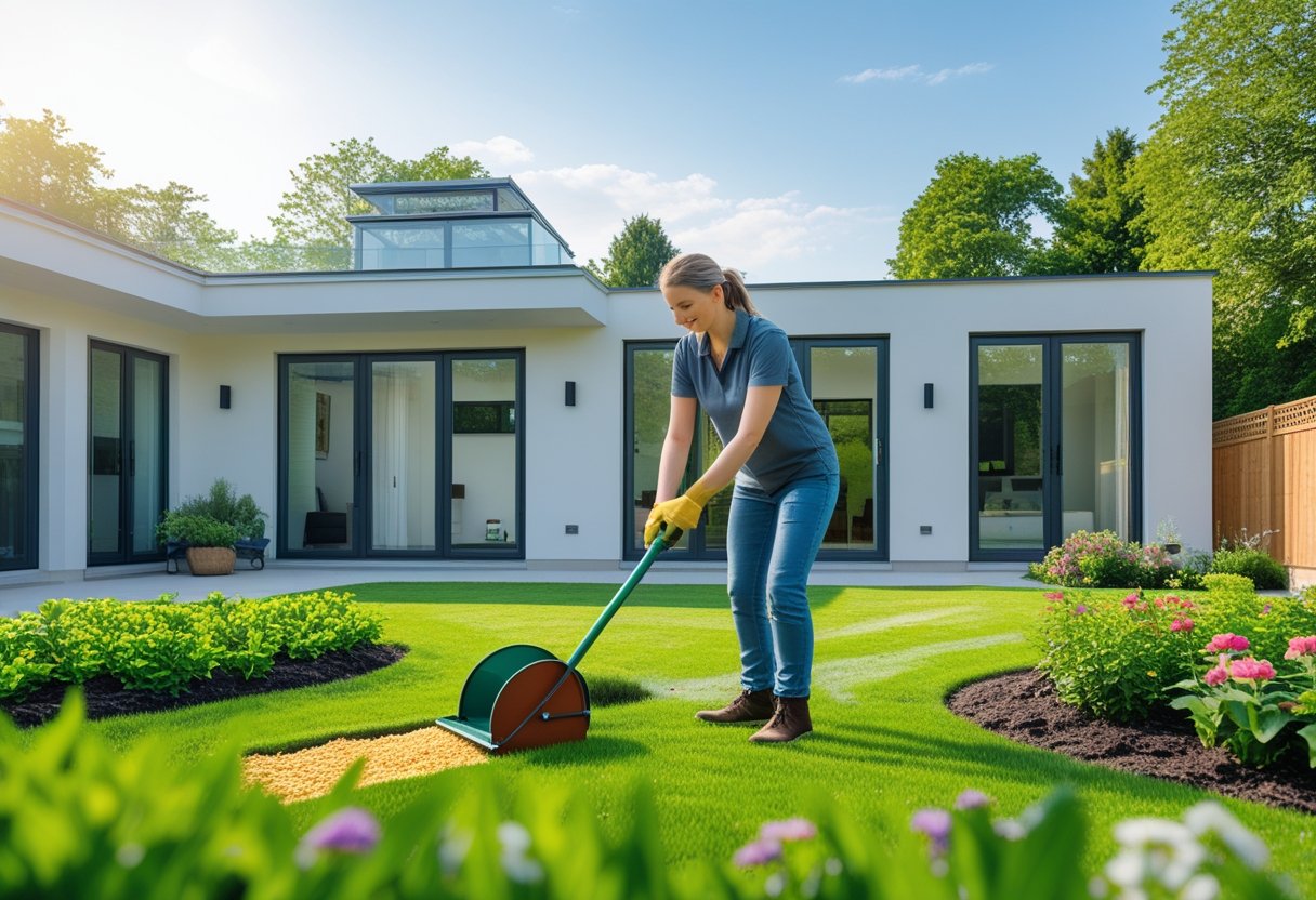 Saadan skaber du et smukt og funktionelt udemiljoe med nye vinduer og en goedningsspreder til din have